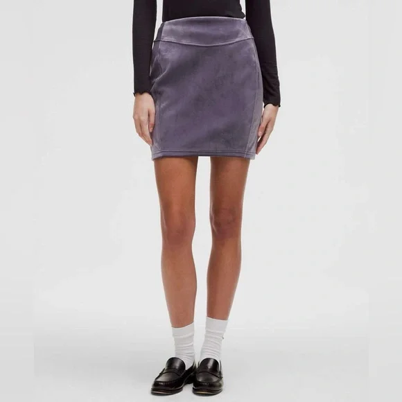 Lululemon•Scuba High-Rise Mini Skirt *Velvet Plush NEW•Nightfall Purple•NWOT•XL - Picture 5 of 10